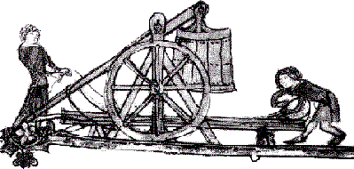 A Trebuchet from The Romance of Alexander (circa 1330).