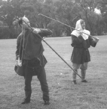 John and Russell with polesling .... photo by Kate Miners