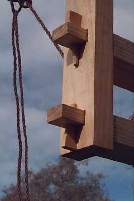 Close-up of Jake's tenon and peg construction.... photo by photo by Kate Miners