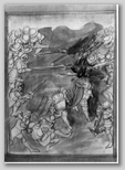 Römerkerzen fanden noch im 15. Jahrhundert kriegerische Verwendung. Kampfszene aus einer Kopie des sog. „Kriegsbuchs Kaiser Siegmunds“ von ca. 1440/50 (Kunsthistorisches Museum, Wien, P 5014, f. 52 r)