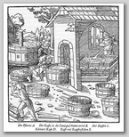 Salpeterhütte nach Agricola 1556, Fundstelle: AGRICOLA 1977, S. 483
