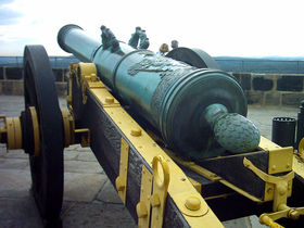 Festung Königstein, Sachsen: Kanone auf Wandlafette.